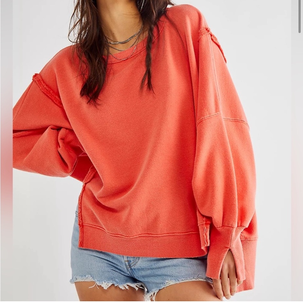 Free People We The Free Camden sweatshirt in Scarlet Sun